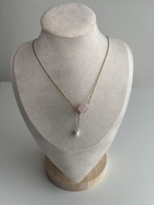 KÄRA kaelakee (reguleeritav) - Rose Quartz