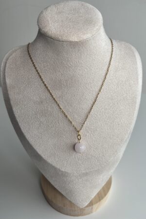 KÄRA kaelakee - Rose Quartz (kuldne)